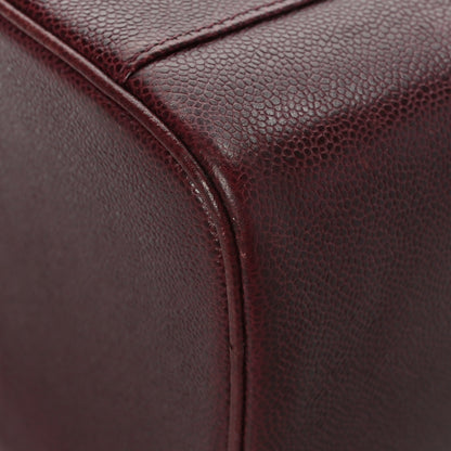 Chanel Caviar Vanity Cosmetic Case Burgundy 12 of 12