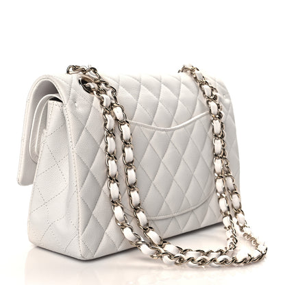 Chanel Caviar Quilted Medium Double Flap White 3 of 12