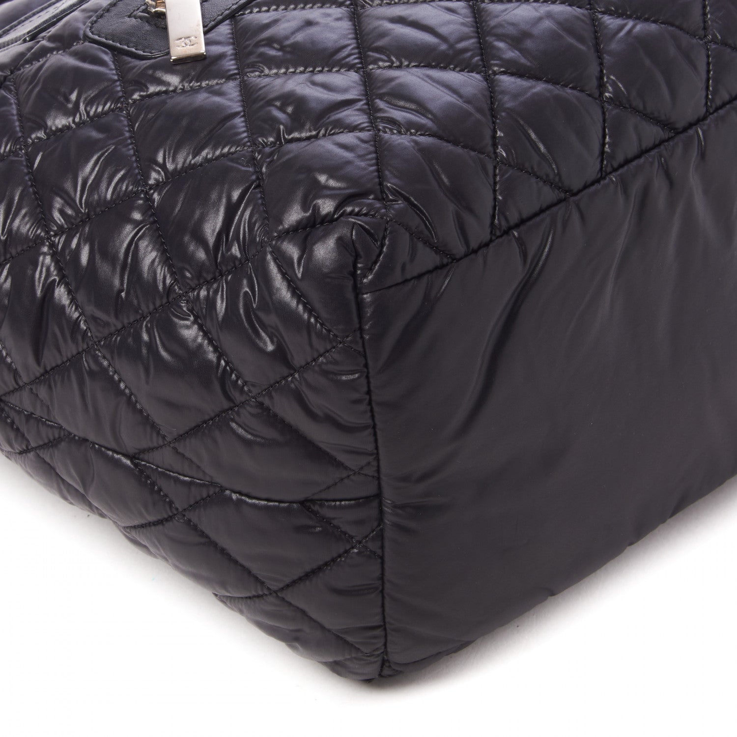 Chanel Nylon Quilted Small Coco Cocoon Tote Black 5 of 9