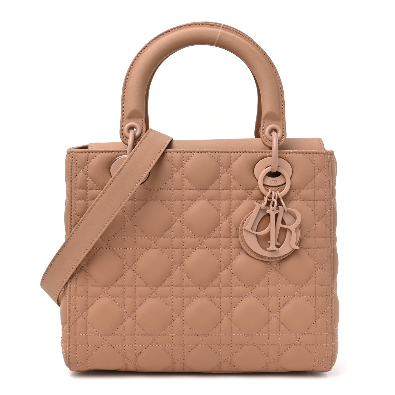 Christian Dior Ultra Matte Calfskin Cannage Medium Lady Dior Beige 1 of 11