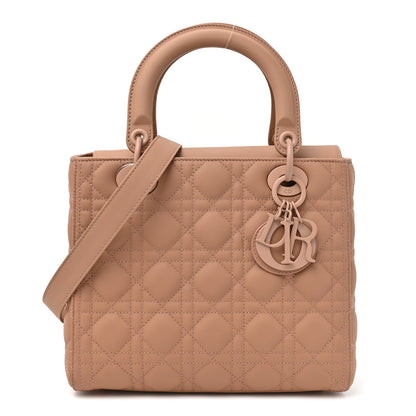 Christian Dior Ultra Matte Calfskin Cannage Medium Lady Dior Beige 1 of 11