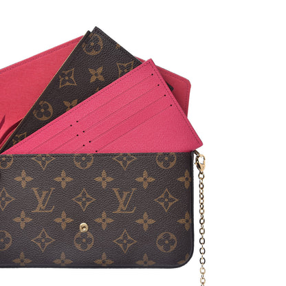 Louis Vuitton Monogram LV Love Lock Pochette Felicie Chain Wallet 6 of 11