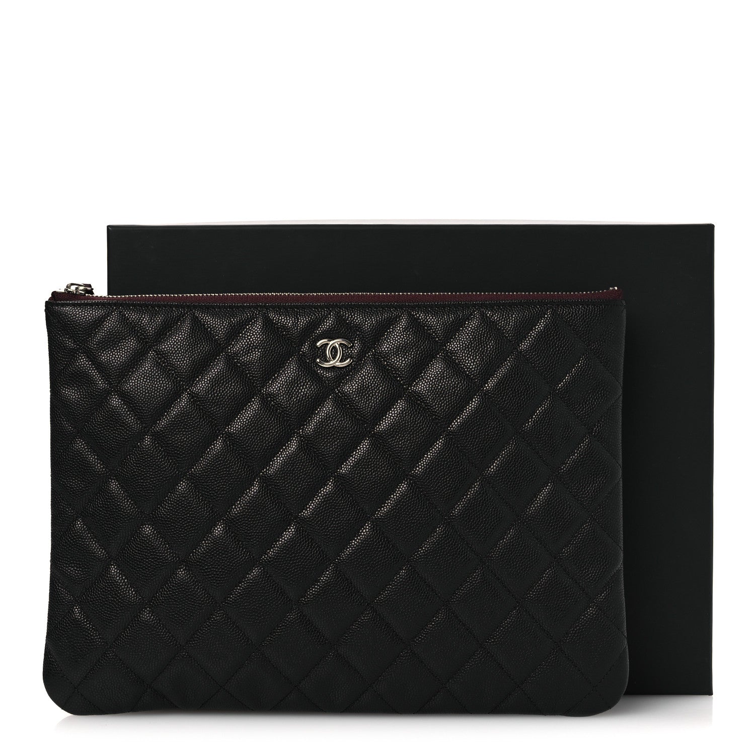 Chanel Caviar Quilted Medium Cosmetic Case Black 11 of 11