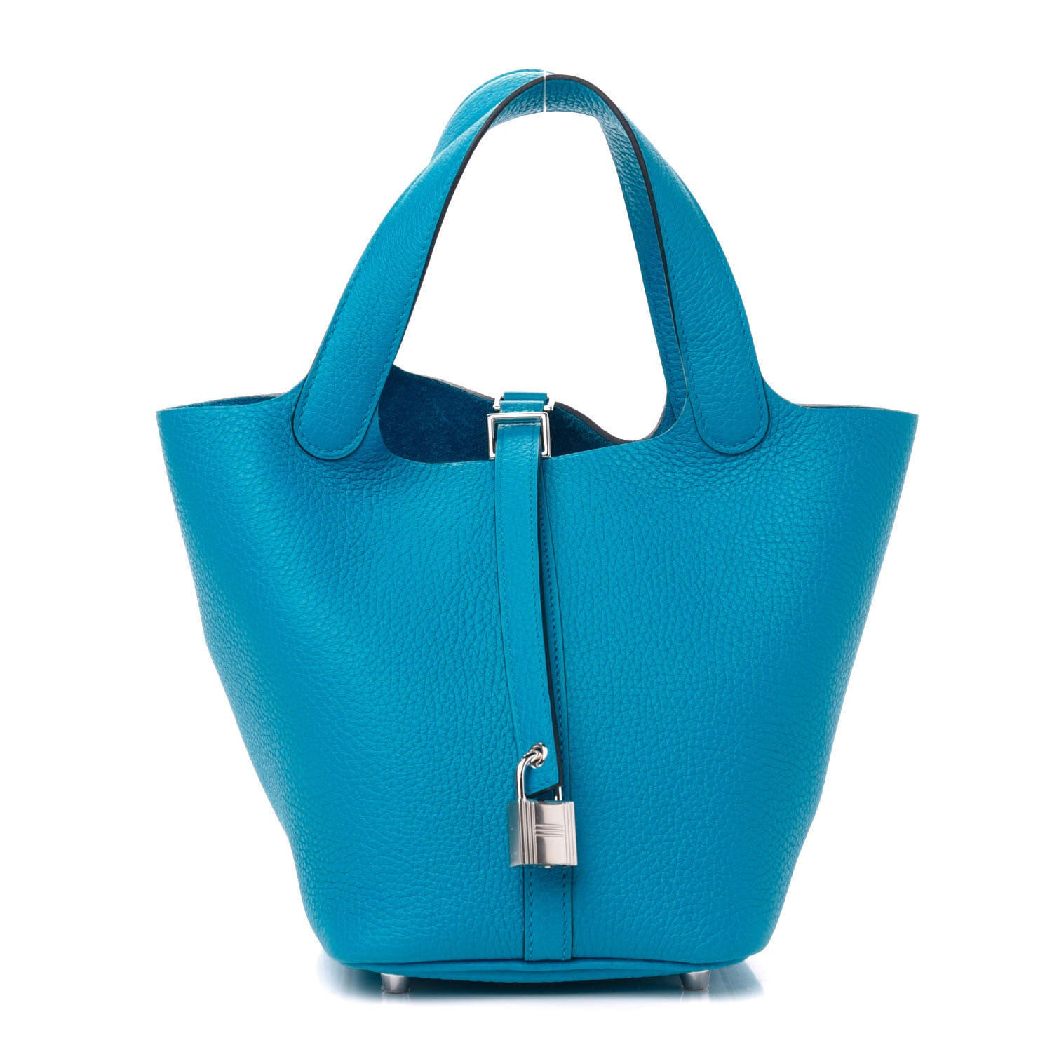 Hermes Taurillon Clemence Picotin Lock 18 PM Bleu Frida 1 of 11