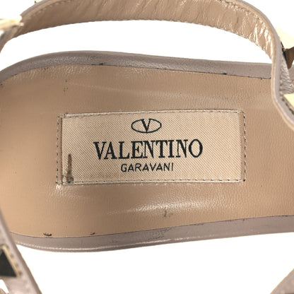 Valentino Garavani Nappa Rockstud Peep Toe Ankle Strap 105mm Sandals 39 Poudre 9 of 10