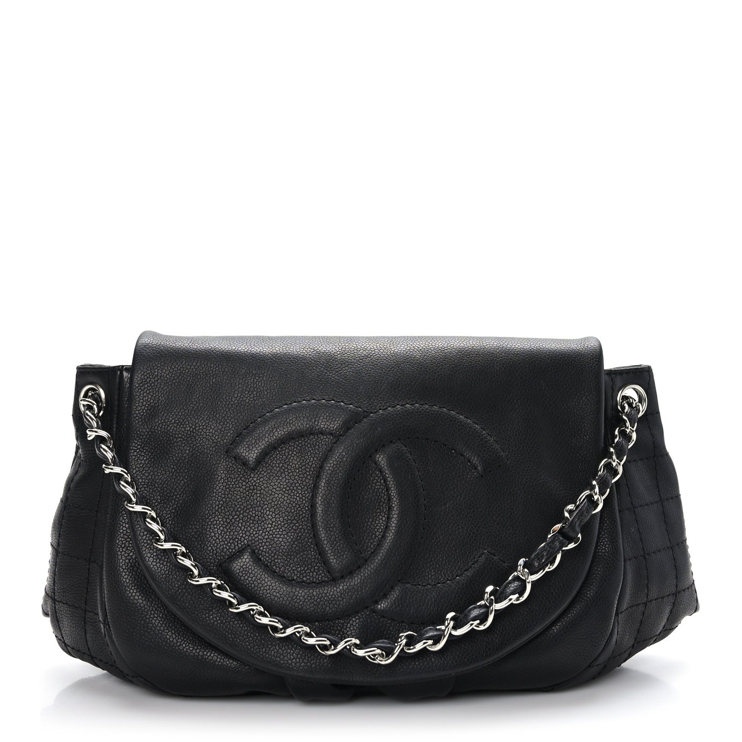 Chanel Caviar Half Moon Large Flap Black 1 of 9