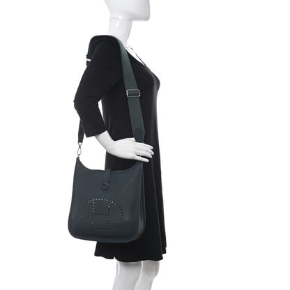 Hermes Taurillon Clemence Evelyne III PM Vert Cypress 2 of 11