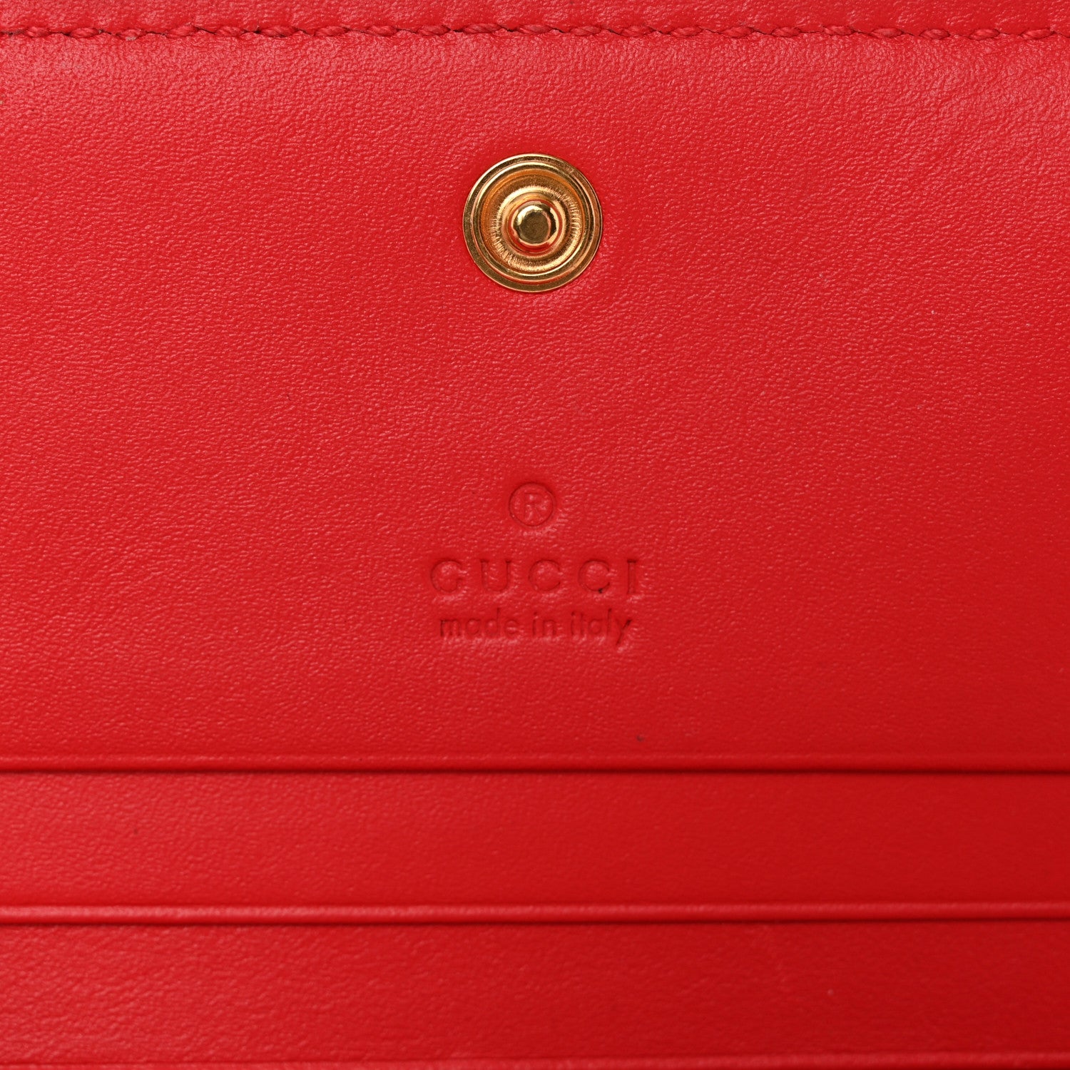 Gucci GG Supreme Monogram Moon Calfskin Love Valentines Day Card Case Beige Ebony New Geranium 6 of 12