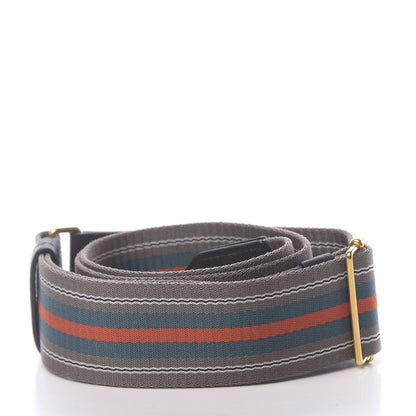 Prada Vitello Daino Striped Fabric Shoulder Strap 2 of 3