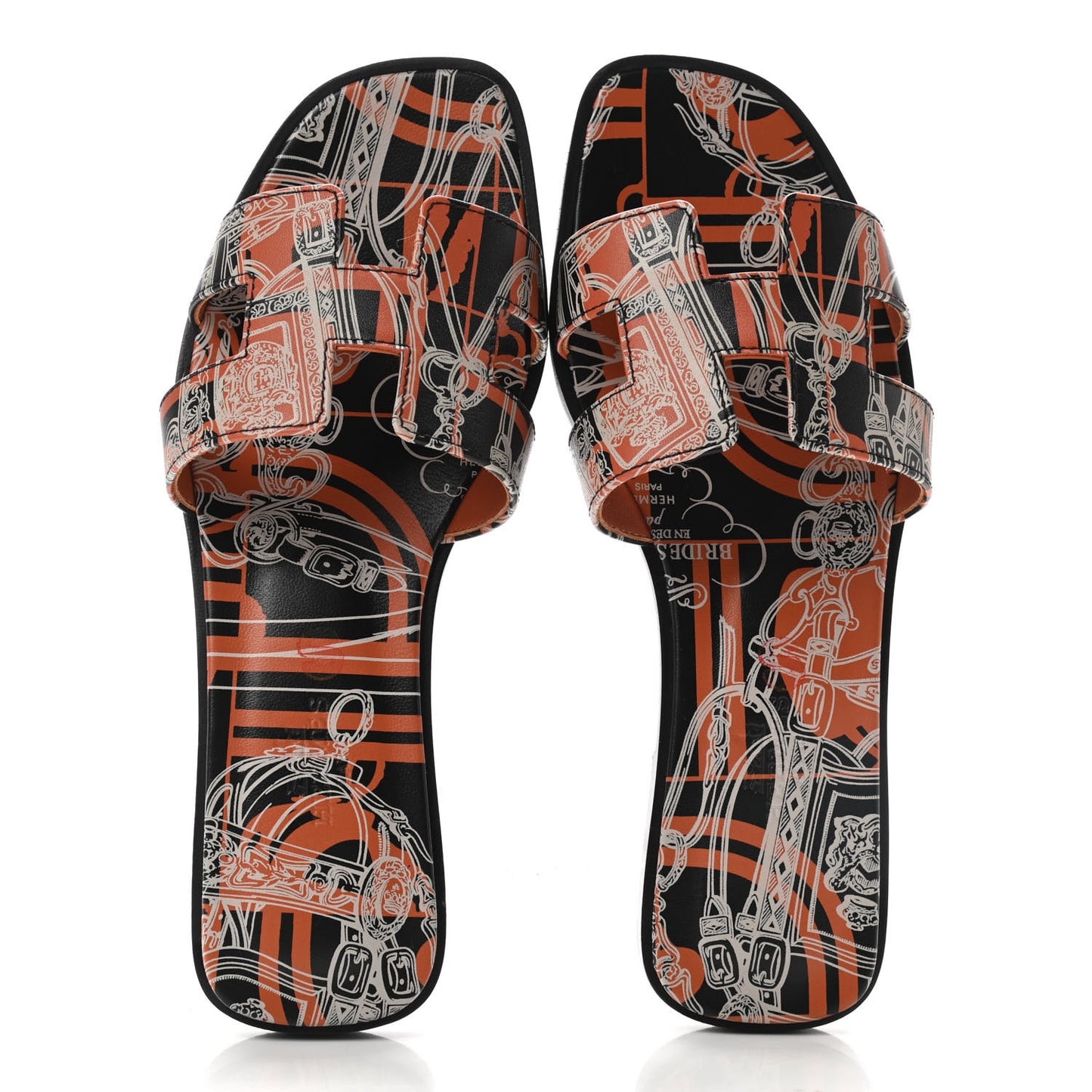 Calfskin Printed Brides de Gala en Desordre Oran Sandals 35.5 Multicolor Rose Aube