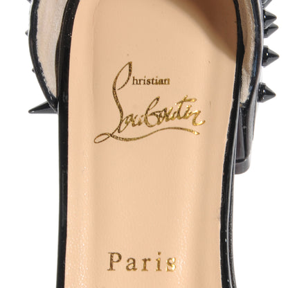 Christian Louboutin Patent Druide Spiked Ankle Strap Sandals Black 41 6 of 7
