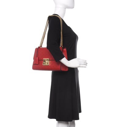 Gucci Guccissima Medium Padlock Shoulder Bag Hibiscus Red 2 of 10