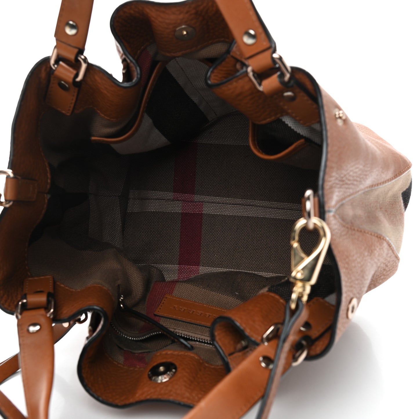 Brit Calfskin House Check Medium Maidstone Saddle Brown