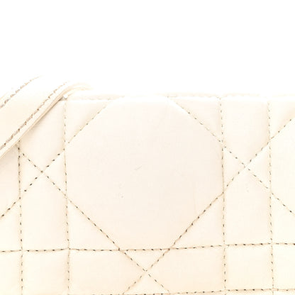 Christian Dior Calfskin Macrocannage Mini Caro Bag White 7 of 9