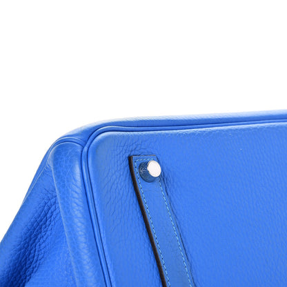 Hermes Taurillon Clemence Birkin 35 Bleu Hydra 32 of 33