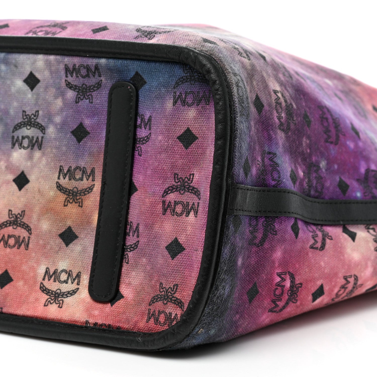 MCM Galaxy Visetos Medium Project Reversible Shopper Tote Cognac Multicolor 11 of 25
