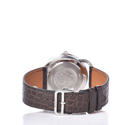 Hermes Stainless Steel Alligator 41mm Arceau Automatic Watch Havane 4 of 8