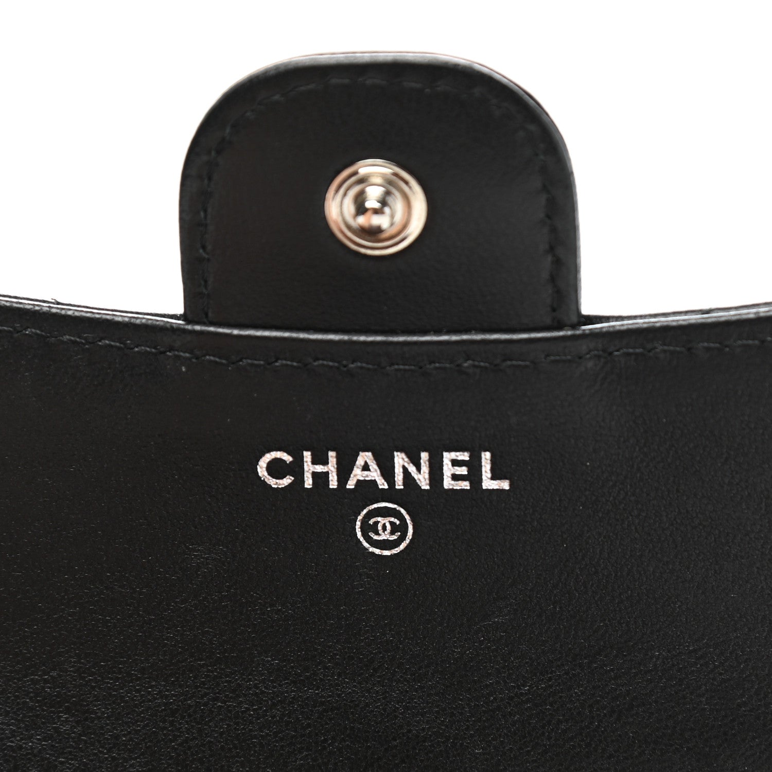 Chanel Lambskin Quilted Compact Flap Wallet Black 6 of 15