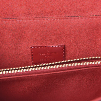 Louis Vuitton Damier Ebene Caissa Clutch Cherry 8 of 9