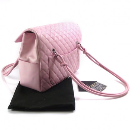 Chanel Calfskin Quilted Large Cambon Flap Pink Black 3 of 13