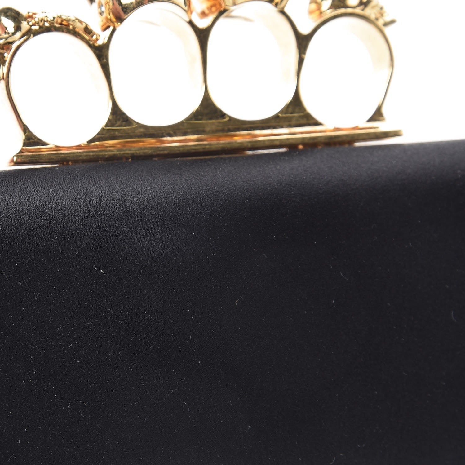 Alexander McQueen Silk Knucklebox Clutch Black 8 of 9