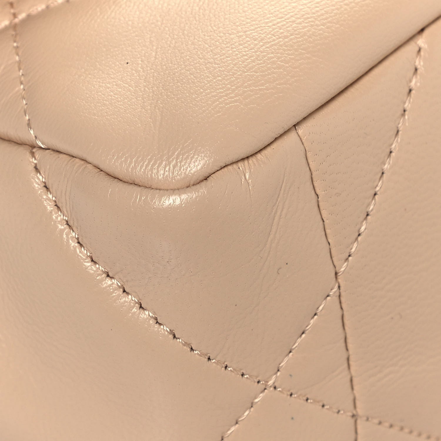 Chanel Shiny Goatskin Quilted Medium Chanel 19 Flap Beige 9 of 14