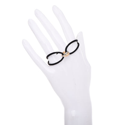 Cartier 18K Pink Yellow White Gold Trinity Adjustable Cord Bracelet Black 2 of 6