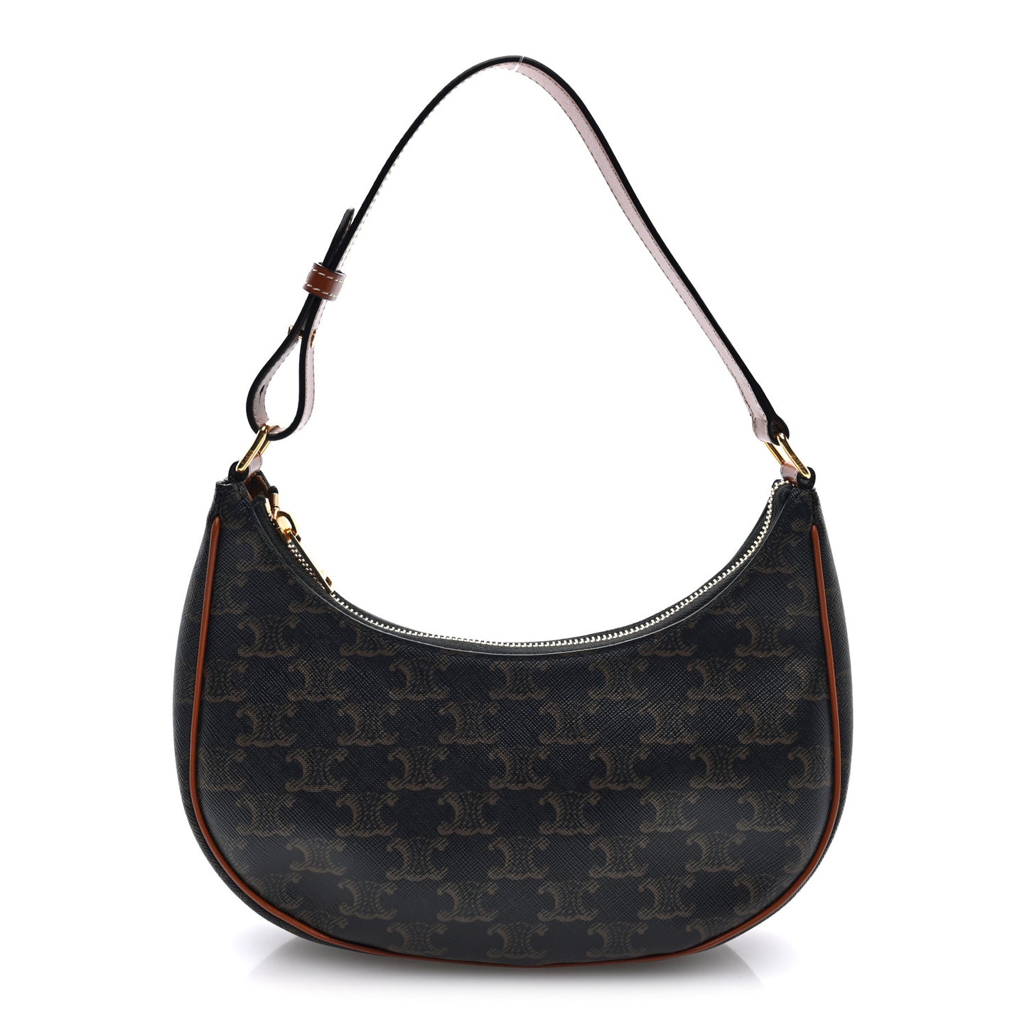 Triomphe Canvas Calfskin Ava Shoulder Bag Tan