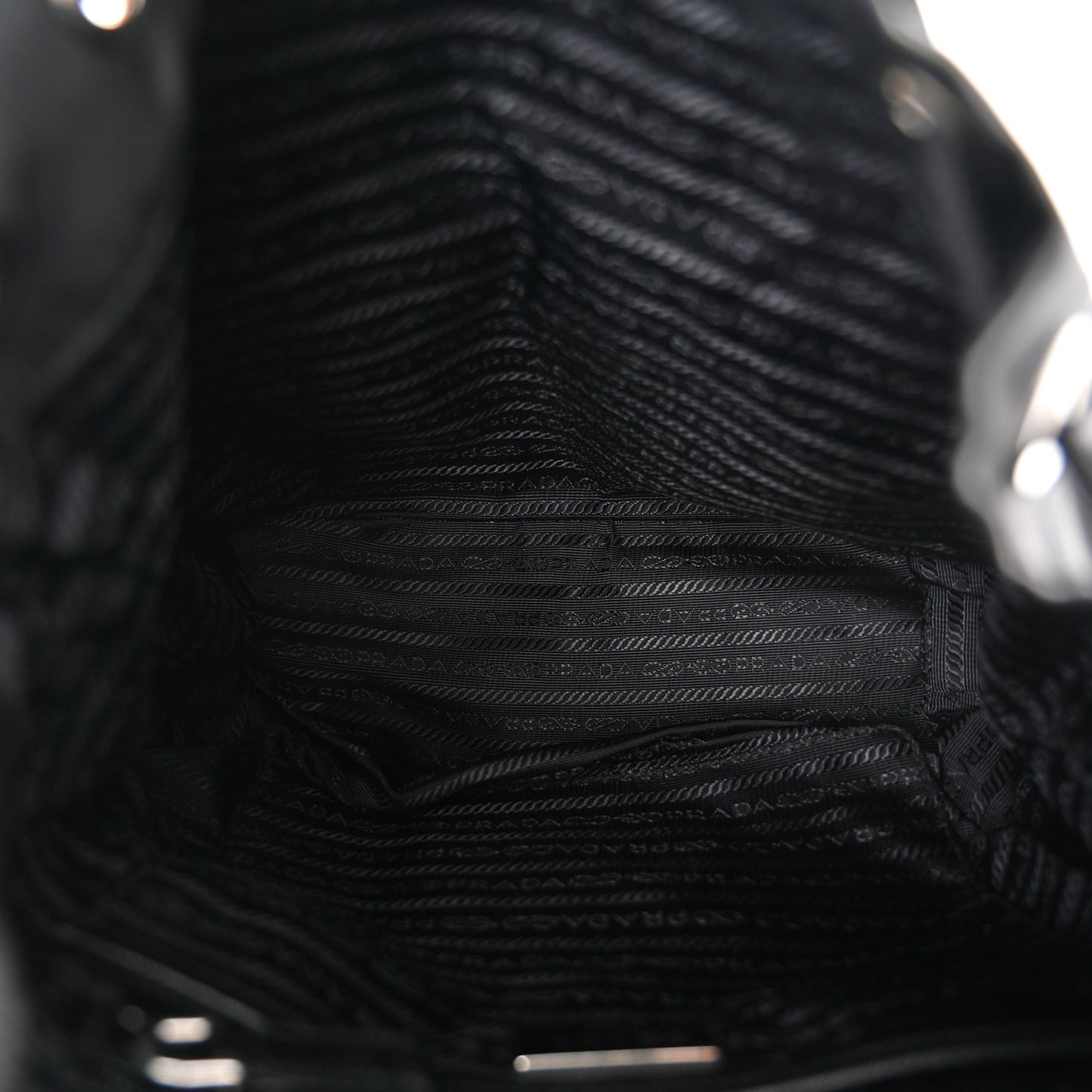 Tessuto Nylon Saffiano Small Backpack Black