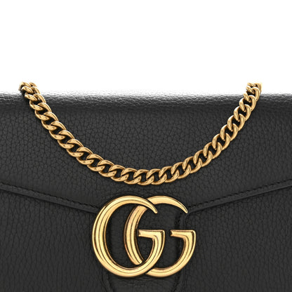 Gucci Calfskin GG Marmont Chain Wallet Black 8 of 11