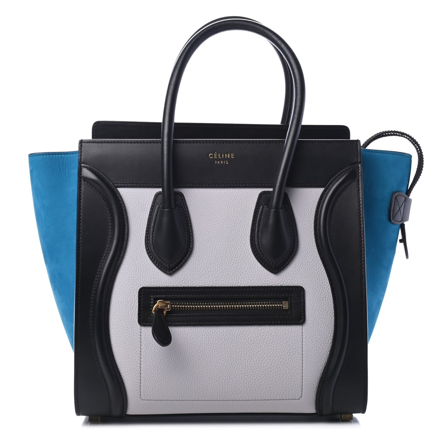 Celine Baby Grained Calfskin Nubuck Micro Tri-Color Luggage Light Grey 1 of 4
