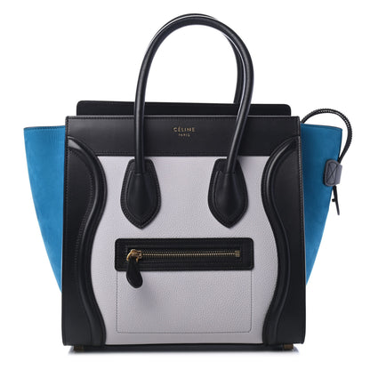 Celine Baby Grained Calfskin Nubuck Micro Tri-Color Luggage Light Grey 1 of 4