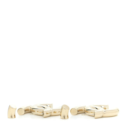 Chanel Metal Large CC Earrings Light Gold 3 of 5
