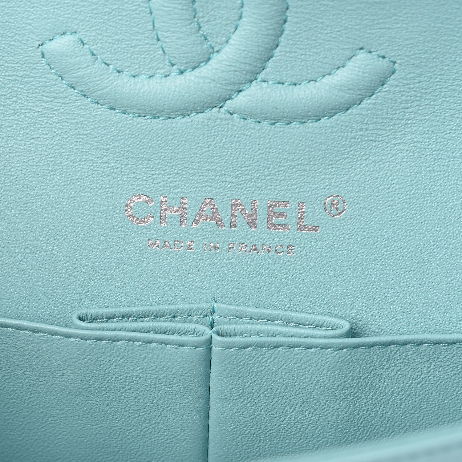 Chanel Lambskin Quilted Small Double Flap Light Blue 6 of 17
