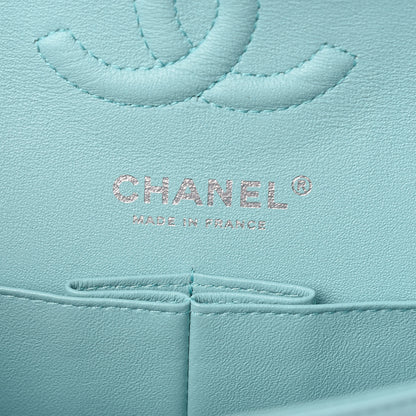 Chanel Lambskin Quilted Small Double Flap Light Blue 6 of 17