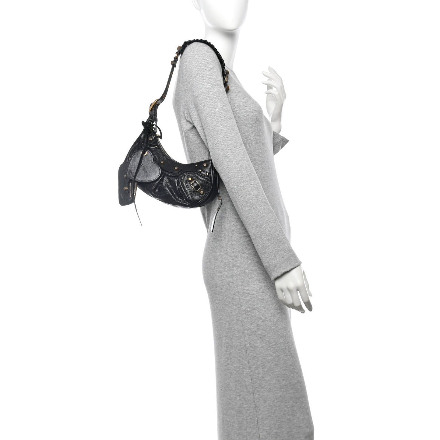 Agneau Arena Le Cagole Shoulder Bag XS Black