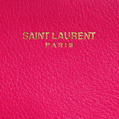 Saint Laurent Calfskin Small Monogram Cabas Lipstick Fuchsia 6 of 10