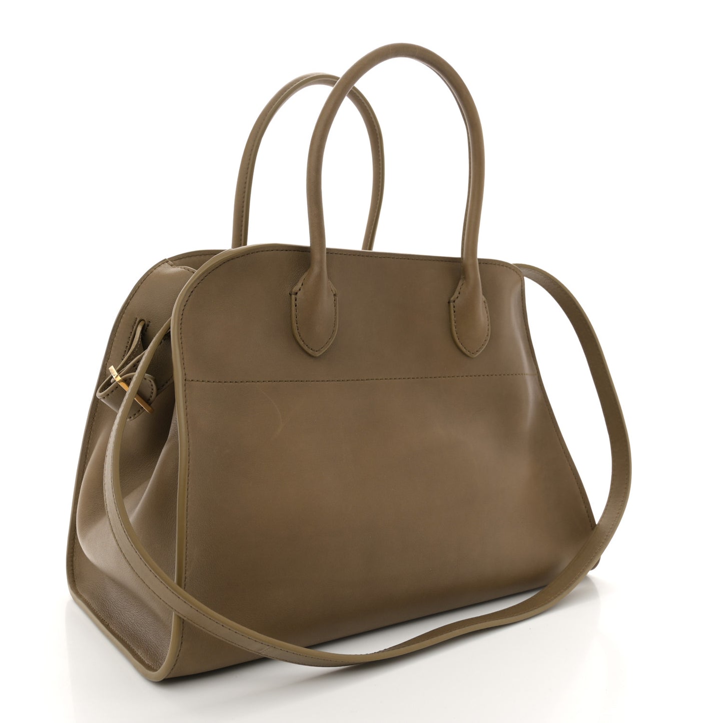 Polished Saddle Calfskin Soft Margaux 12 Muschio