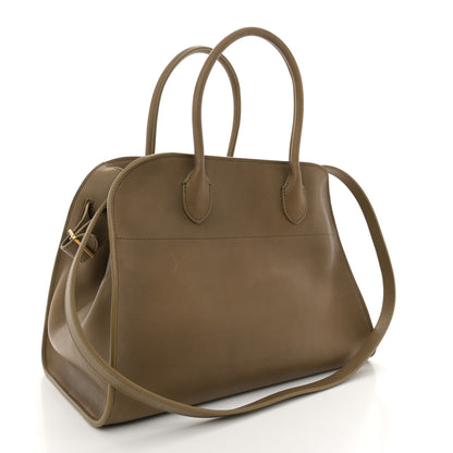 The Row Polished Saddle Calfskin Soft Margaux 12 Muschio 3 of 9