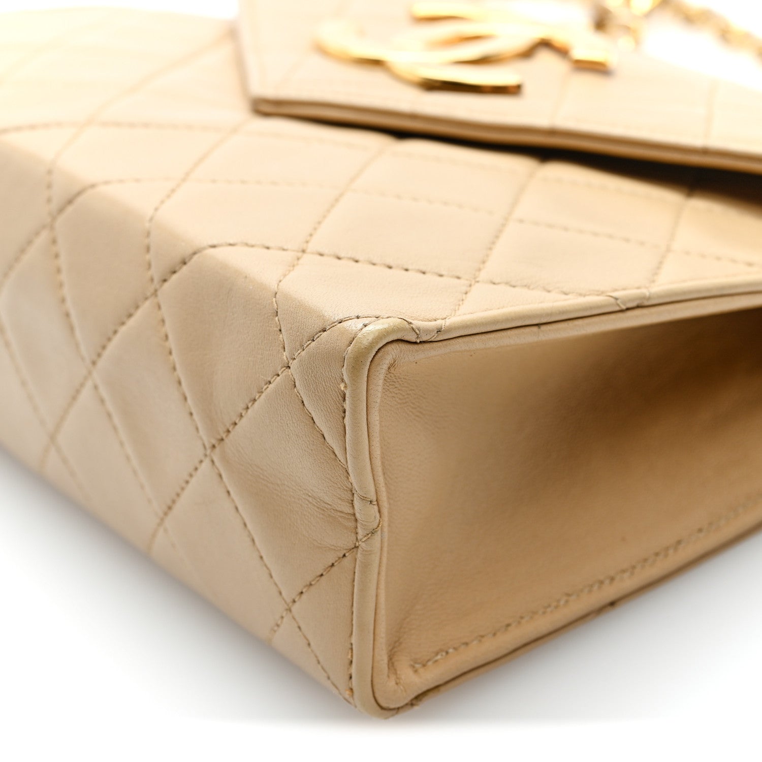 Chanel Lambskin Quilted Envelope Flap Beige 10 of 10