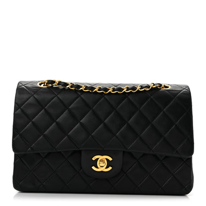Chanel Lambskin Quilted Medium Double Flap Black 1 of 14