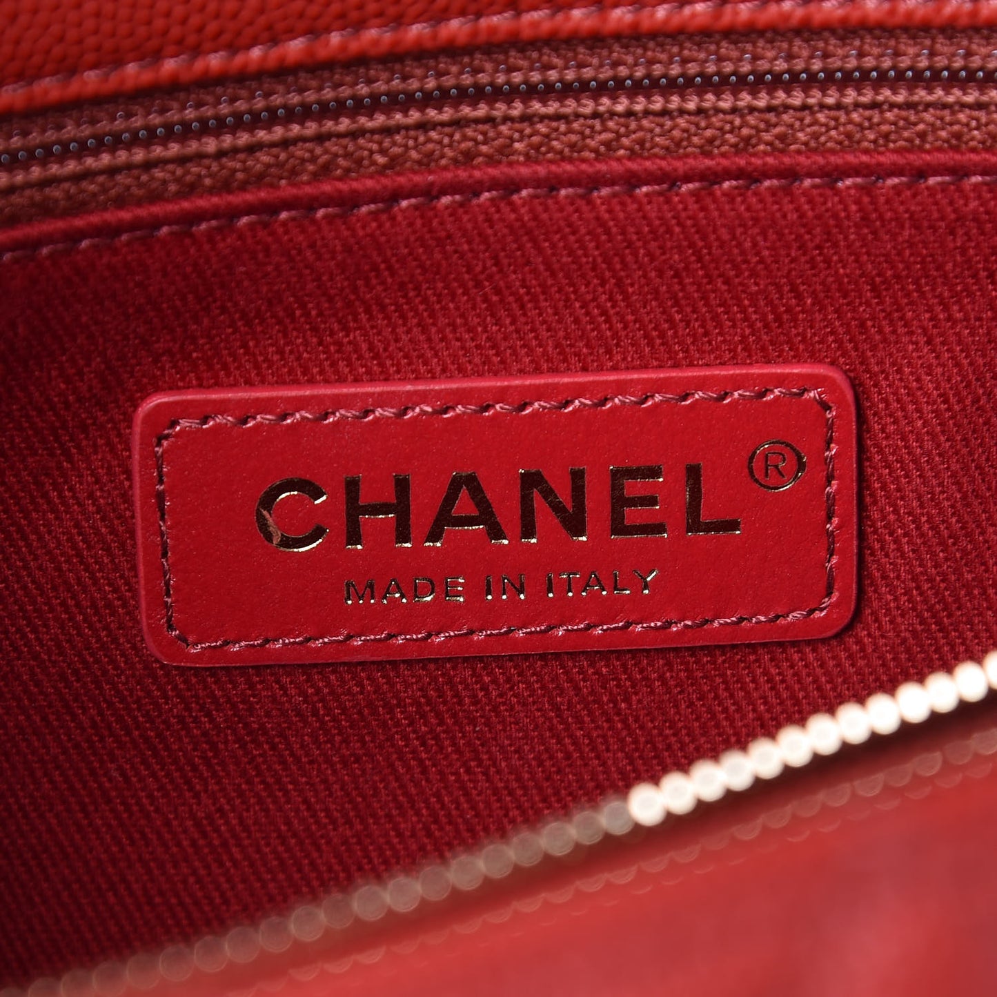 Caviar Lizard Quilted Small Coco Handle Flap Red