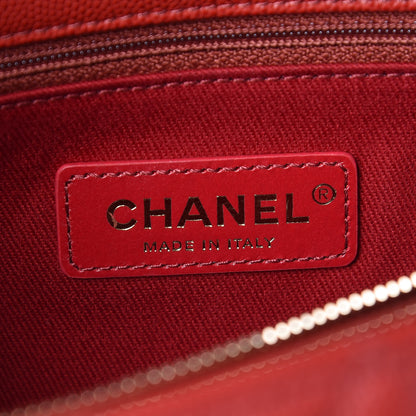 Chanel Caviar Lizard Quilted Small Coco Handle Flap Red 9 of 11