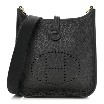 Hermes Taurillon Clemence Evelyne TPM Black 1 of 11