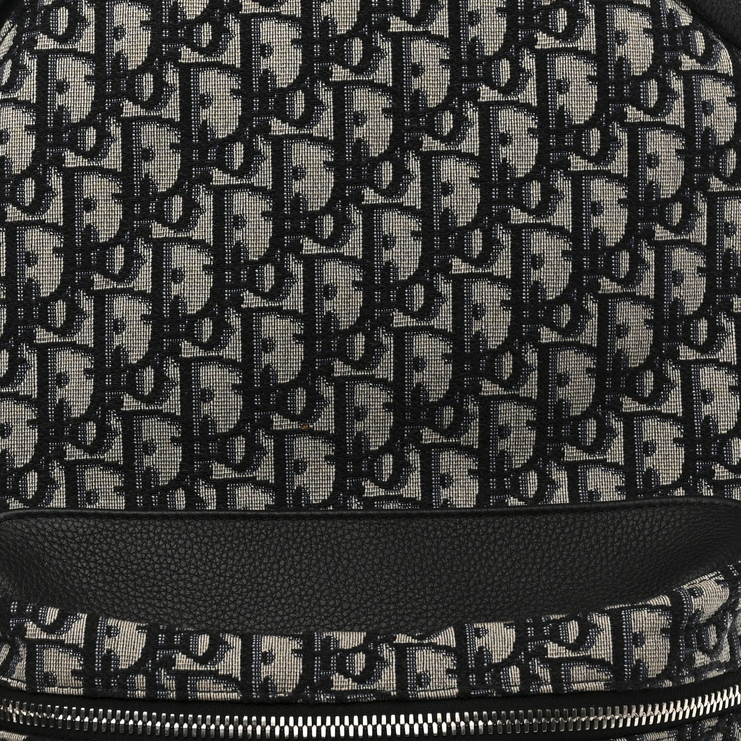 Oblique Calfskin Rider Backpack Beige Black