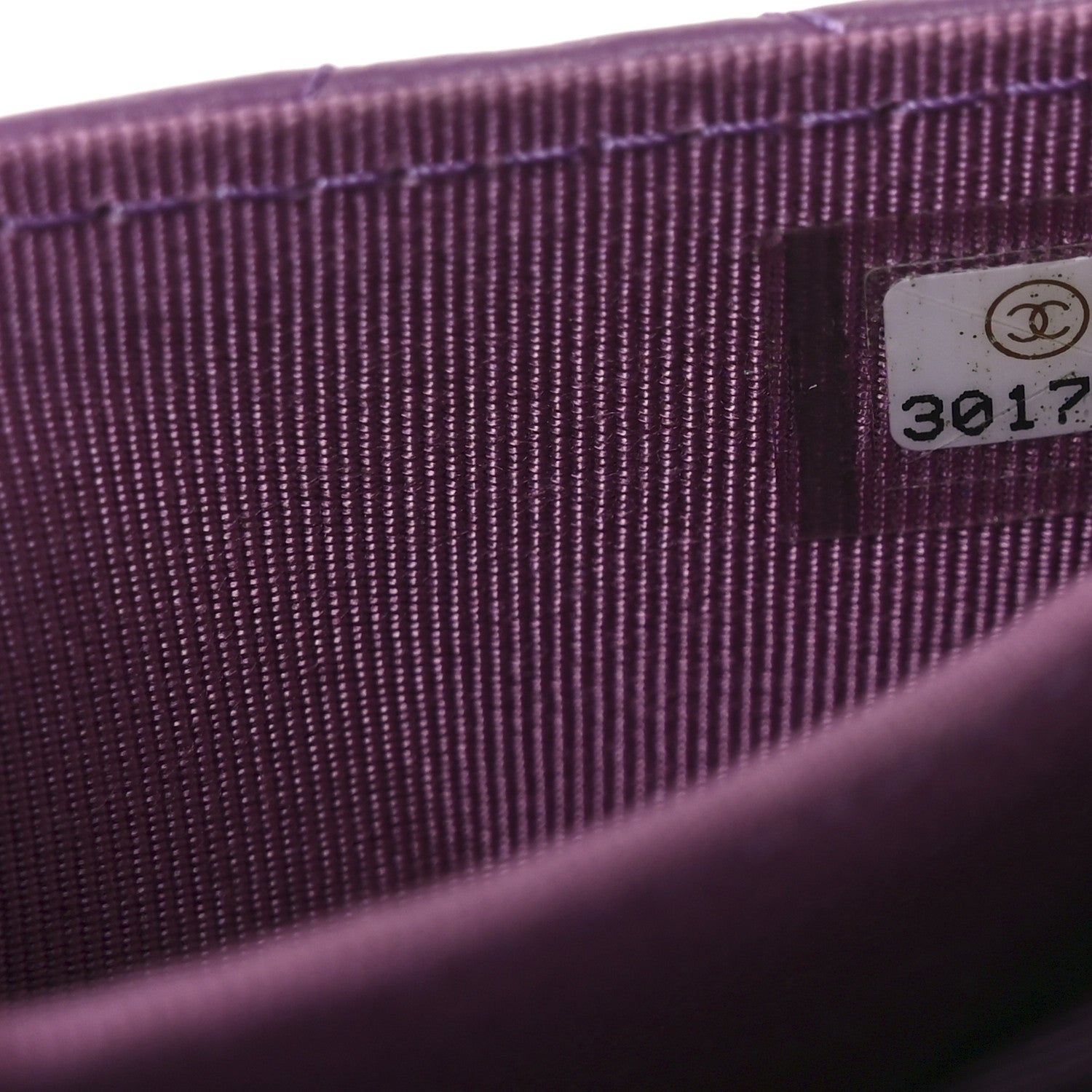 Chanel Lambskin Quilted Flap Card Holder On Chain Violet Purple 7 of 11
