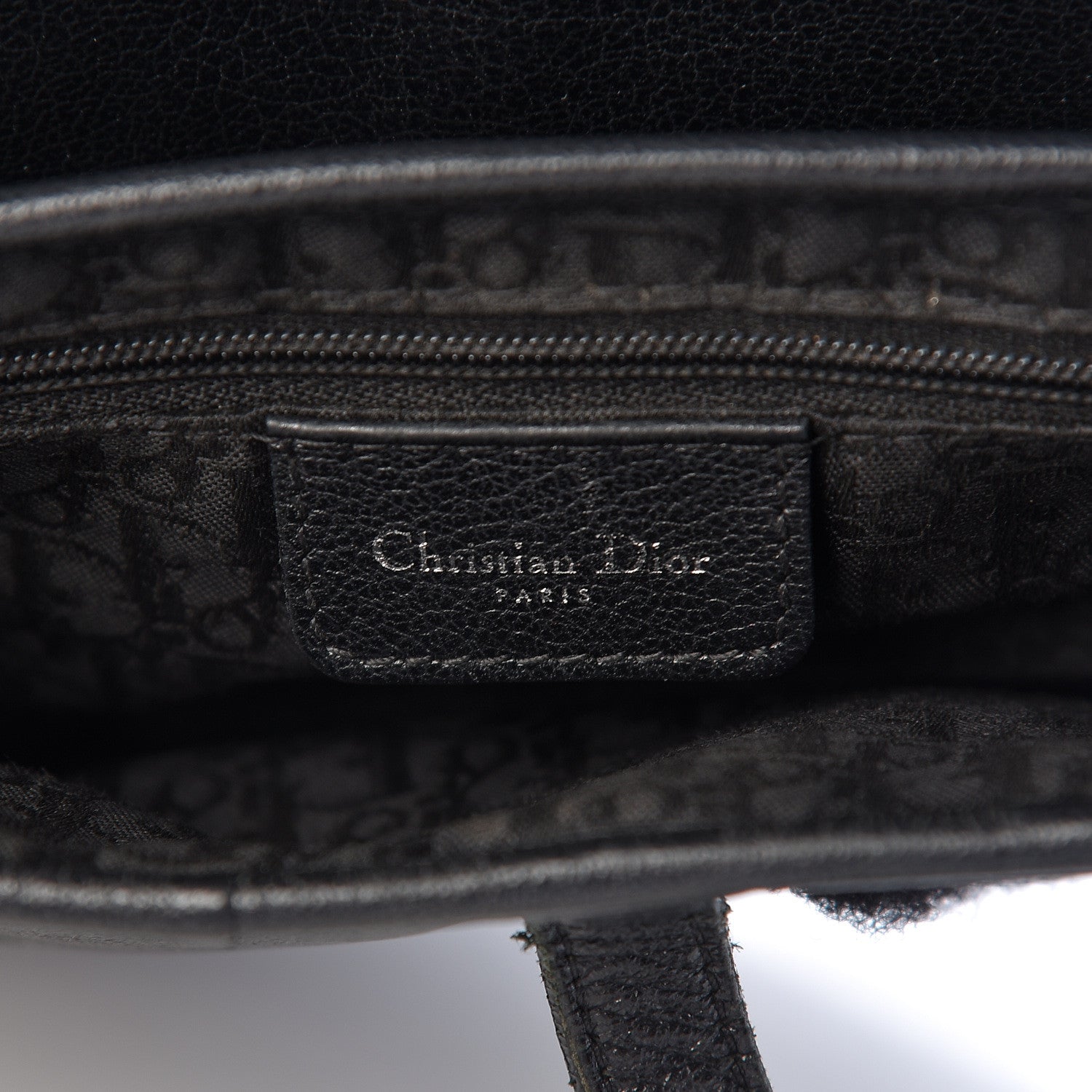 Christian Dior Calfskin Saddle Bag Black 6 of 10