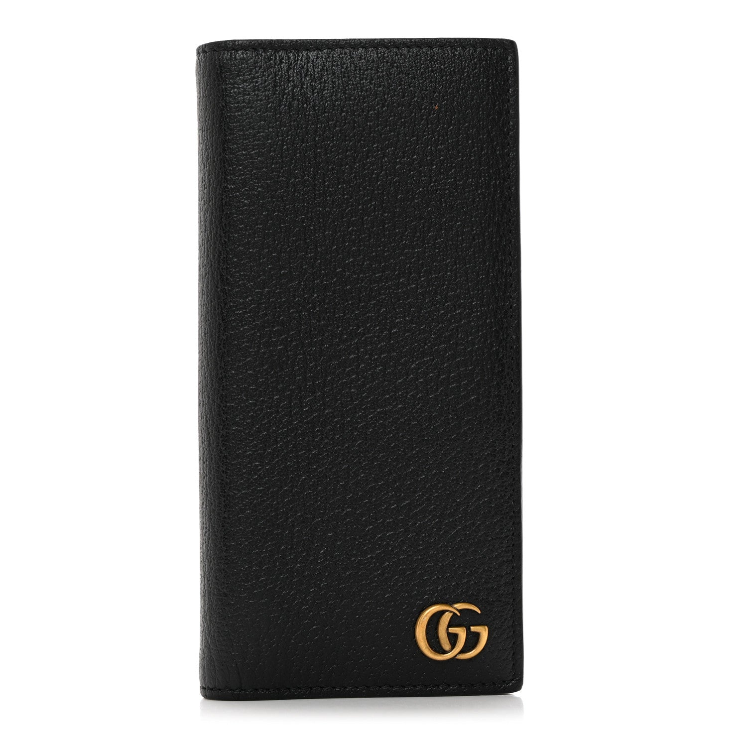 Gucci Calfskin Boar Effect GG Marmont Long Wallet Black 1 of 7
