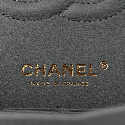 Chanel Caviar Quilted Medium Double Flap Grey 6 of 10