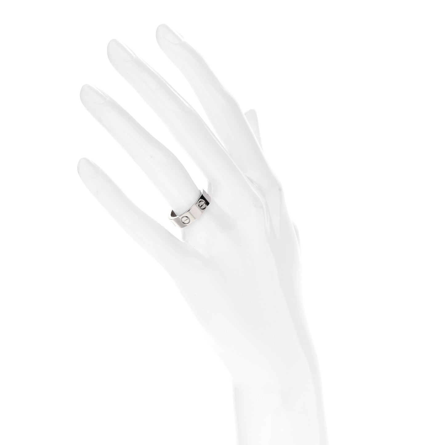 18K White Gold 5.5mm LOVE Ring 51 5.75